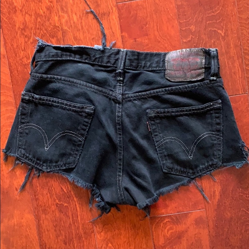 LEVI’s Original cutoff denim shorts - black